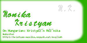 monika kristyan business card